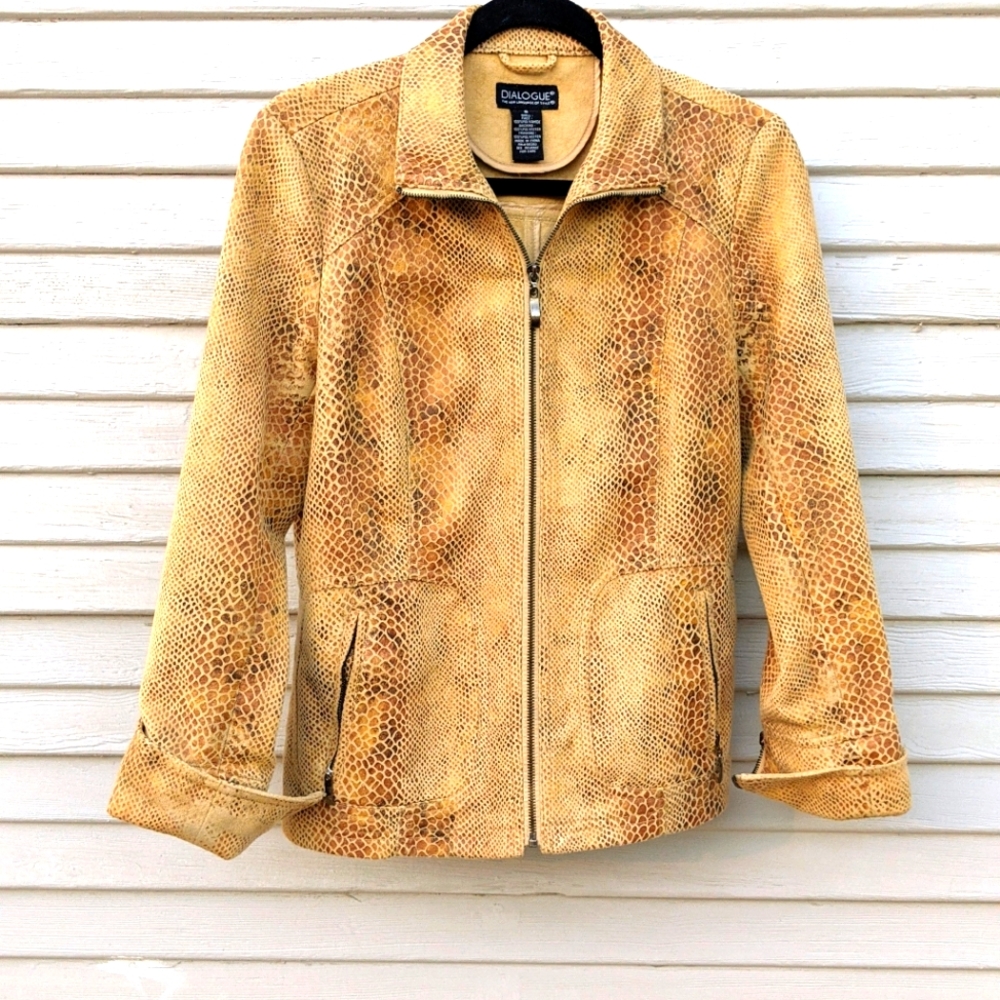 Faux snakeskin jacket